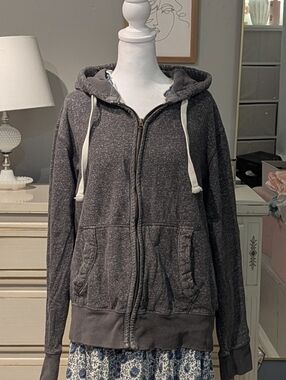 Charcoal Zip-Up Hoodie Men's Medium
